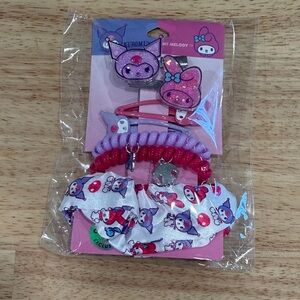 Sanrio Pink & Purple My Melody Kuromi Hair Accessory Set